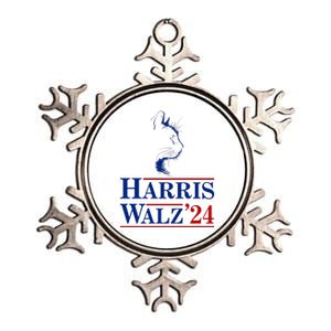 Harris Walz 2024 Cat Election Tim Kamala Metallic Star Ornament