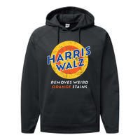 Harris Walz 2024 Waltz Removes Weird Orange Stains Performance Fleece Hoodie