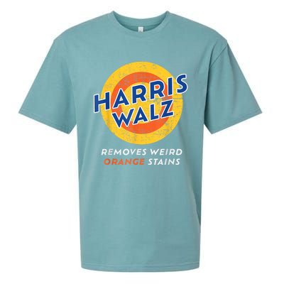 Harris Walz 2024 Waltz Removes Weird Orange Stains Sueded Cloud Jersey T-Shirt