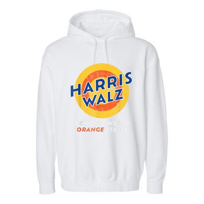 Harris Walz 2024 Waltz Removes Weird Orange Stains Garment-Dyed Fleece Hoodie