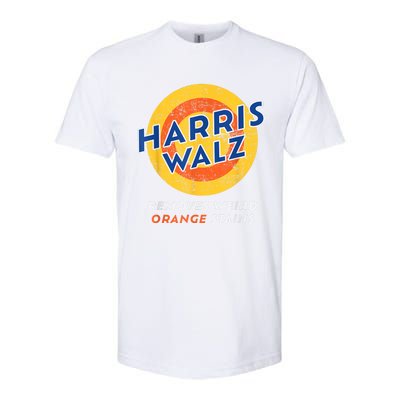 Harris Walz 2024 Waltz Removes Weird Orange Stains Softstyle CVC T-Shirt