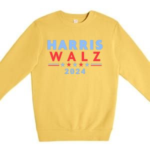 Harris Walz 2024 Election Blue Premium Crewneck Sweatshirt