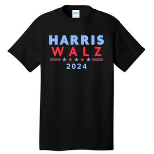 Harris Walz 2024 Election Blue Tall T-Shirt