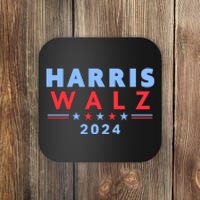 Harris Walz 2024 Election Blue Coaster