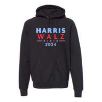 Harris Walz 2024 Election Blue Premium Hoodie