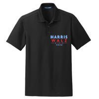 Harris Walz 2024 Election Blue Dry Zone Grid Polo