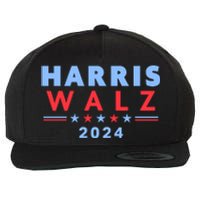 Harris Walz 2024 Election Blue Wool Snapback Cap