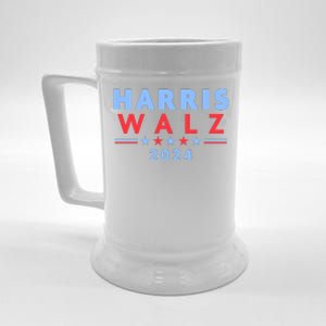 Harris Walz 2024 Election Blue Beer Stein