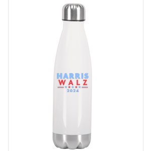 Harris Walz 2024 Election Blue Stainless Steel Insulated Water Bottle