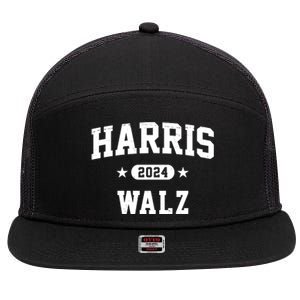 Harris Waltz 2024 Election Democrat 7 Panel Mesh Trucker Snapback Hat