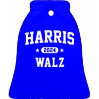 Harris Waltz 2024 Election Democrat Ceramic Bell Ornament