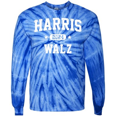 Harris Waltz 2024 Election Democrat Tie-Dye Long Sleeve Shirt