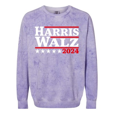 Harris Walz 2024 Election Logo Colorblast Crewneck Sweatshirt