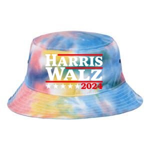 Harris Walz 2024 Election Logo Tie Dye Newport Bucket Hat