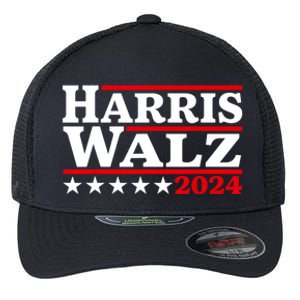 Harris Walz 2024 Election Logo Flexfit Unipanel Trucker Cap