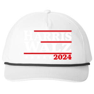 Harris Walz 2024 Election Logo Snapback Five-Panel Rope Hat