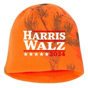 Harris Walz 2024 Election Logo Kati - Camo Knit Beanie