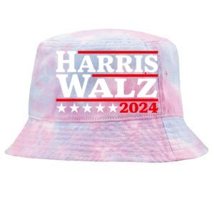 Harris Walz 2024 Election Logo Tie-Dyed Bucket Hat