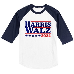 Harris Walz 2024 Election Logo Baseball Sleeve Shirt