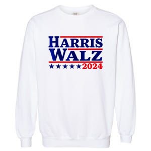 Harris Walz 2024 Election Logo Garment-Dyed Sweatshirt