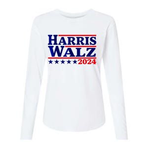 Harris Walz 2024 Election Logo Womens Cotton Relaxed Long Sleeve T-Shirt