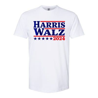 Harris Walz 2024 Election Logo Softstyle CVC T-Shirt