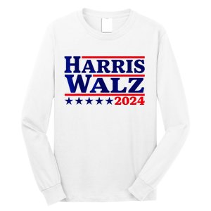 Harris Walz 2024 Election Logo Long Sleeve Shirt