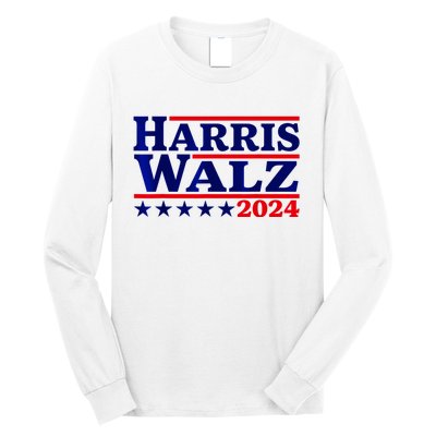 Harris Walz 2024 Election Logo Long Sleeve Shirt