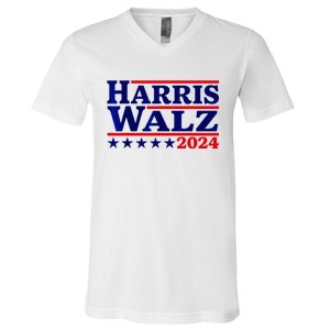 Harris Walz 2024 Election Logo V-Neck T-Shirt