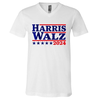 Harris Walz 2024 Election Logo V-Neck T-Shirt