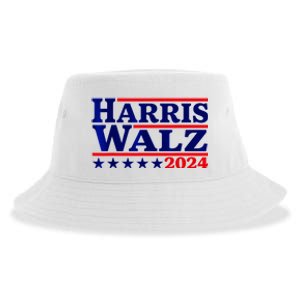 Harris Walz 2024 Election Logo Sustainable Bucket Hat