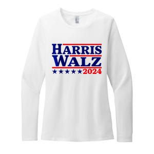 Harris Walz 2024 Election Logo Womens CVC Long Sleeve Shirt