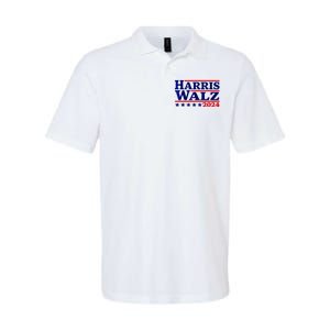 Harris Walz 2024 Election Logo Softstyle Adult Sport Polo