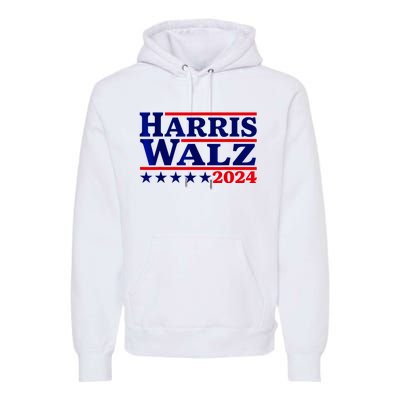 Harris Walz 2024 Election Logo Premium Hoodie