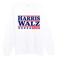 Harris Walz 2024 Election Logo Premium Crewneck Sweatshirt