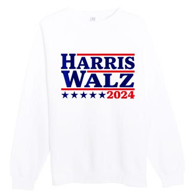 Harris Walz 2024 Election Logo Premium Crewneck Sweatshirt