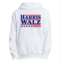 Harris Walz 2024 Election Logo Urban Pullover Hoodie