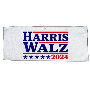 Harris Walz 2024 Election Logo Large Microfiber Waffle Golf Towel