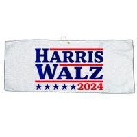 Harris Walz 2024 Election Logo Large Microfiber Waffle Golf Towel