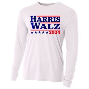 Harris Walz 2024 Election Logo Cooling Performance Long Sleeve Crew