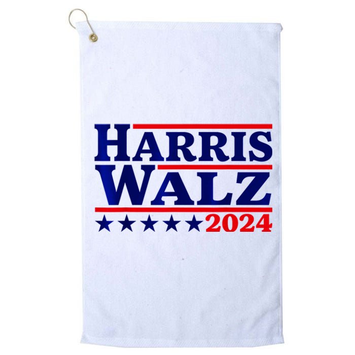 Harris Walz 2024 Election Logo Platinum Collection Golf Towel