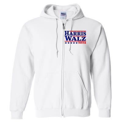 Harris Walz 2024 Election Logo Full Zip Hoodie