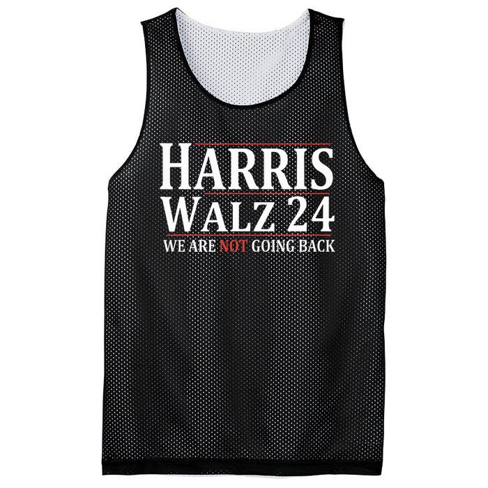 Harris Walz 24 We Are Not Going Back Political Support Mesh Reversible Basketball Jersey Tank