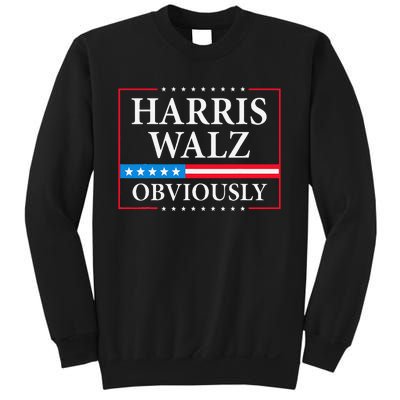 Harris Waltz 2024 Obviously Kamala Harris Tim Walz 2024 Gift Sweatshirt