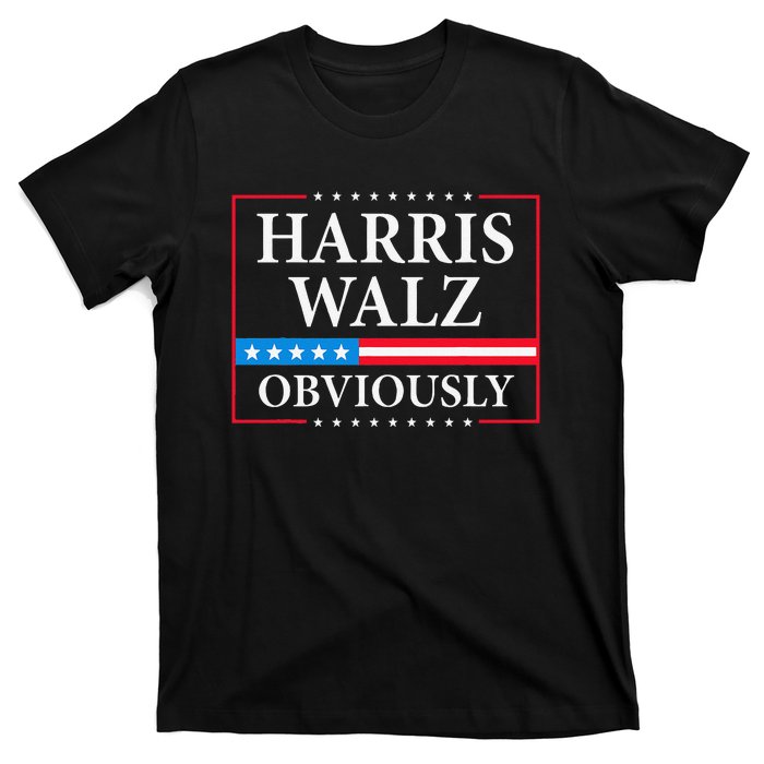 Harris Waltz 2024 Obviously Kamala Harris Tim Walz 2024 Gift T-Shirt