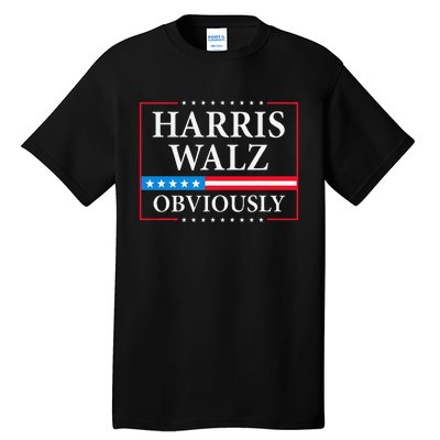 Harris Waltz 2024 Obviously Kamala Harris Tim Walz 2024 Gift Tall T-Shirt