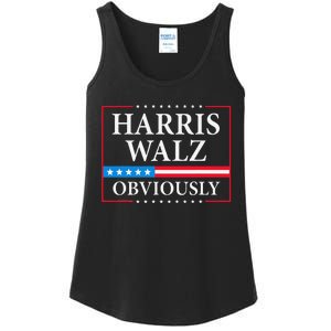 Harris Waltz 2024 Obviously Kamala Harris Tim Walz 2024 Gift Ladies Essential Tank