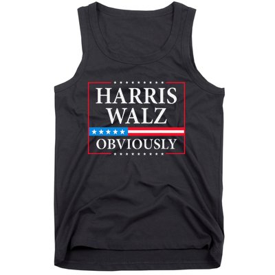 Harris Waltz 2024 Obviously Kamala Harris Tim Walz 2024 Gift Tank Top