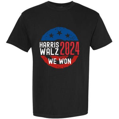 Harris Waltz 2024 Election Victory Kamala Harris 2024 We Won Garment-Dyed Heavyweight T-Shirt