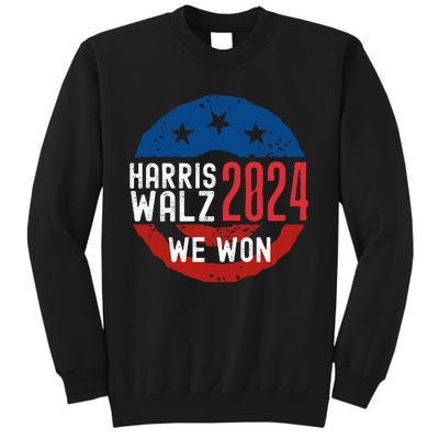 Harris Waltz 2024 Election Victory Kamala Harris 2024 We Won Sweatshirt